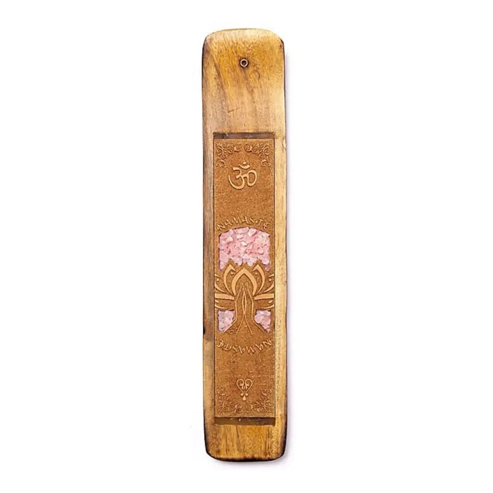 BRUCIAINCENSO NAMASTE - Quarzo rosa - Clorophilla Shop
