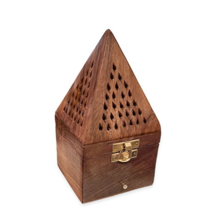 BRUCIAINCENSO PIRAMIDE CON CASSETTO - Clorophilla Shop