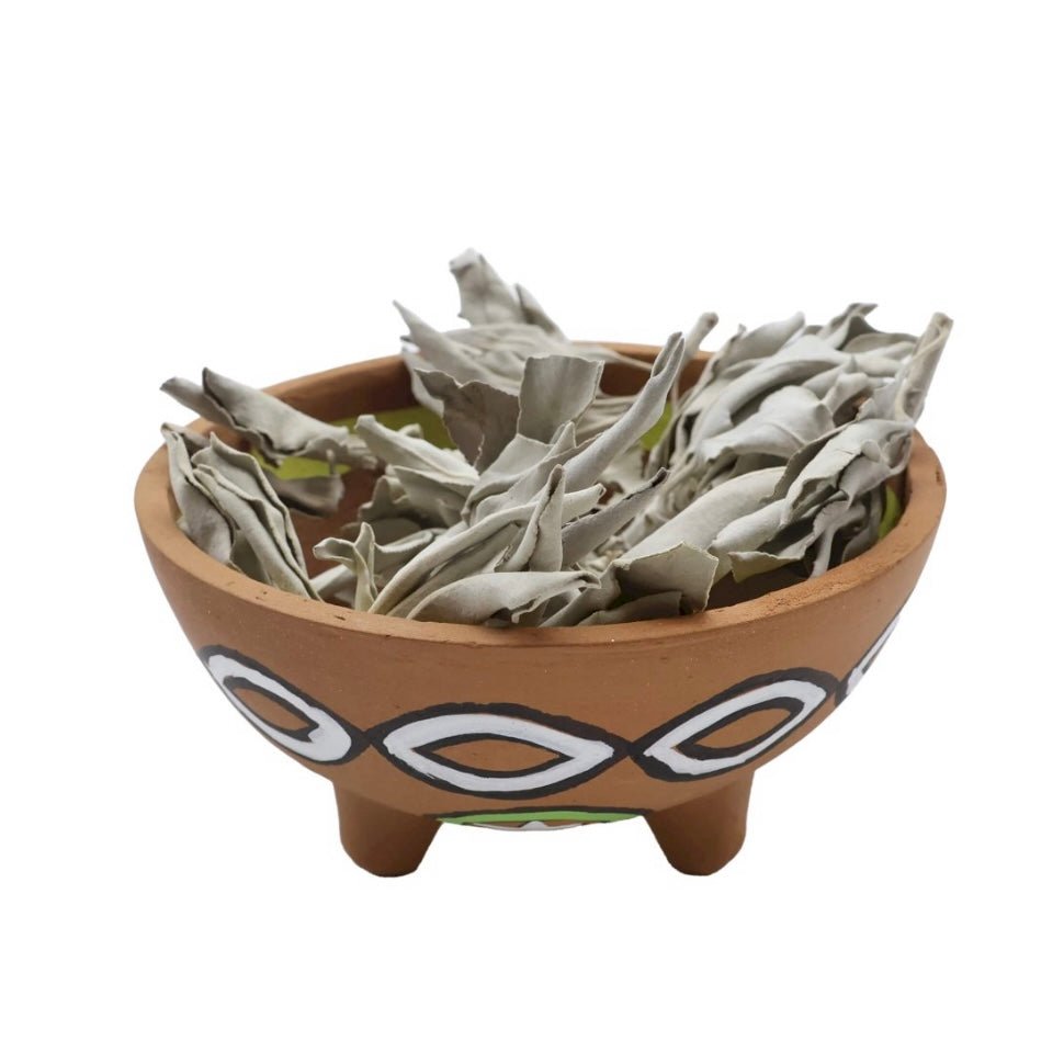 BRUCIAINCENSO SMUDGE, SALVIA BIANCA E PALO SANTO - Ciotola fumigazione - Clorophilla Shop
