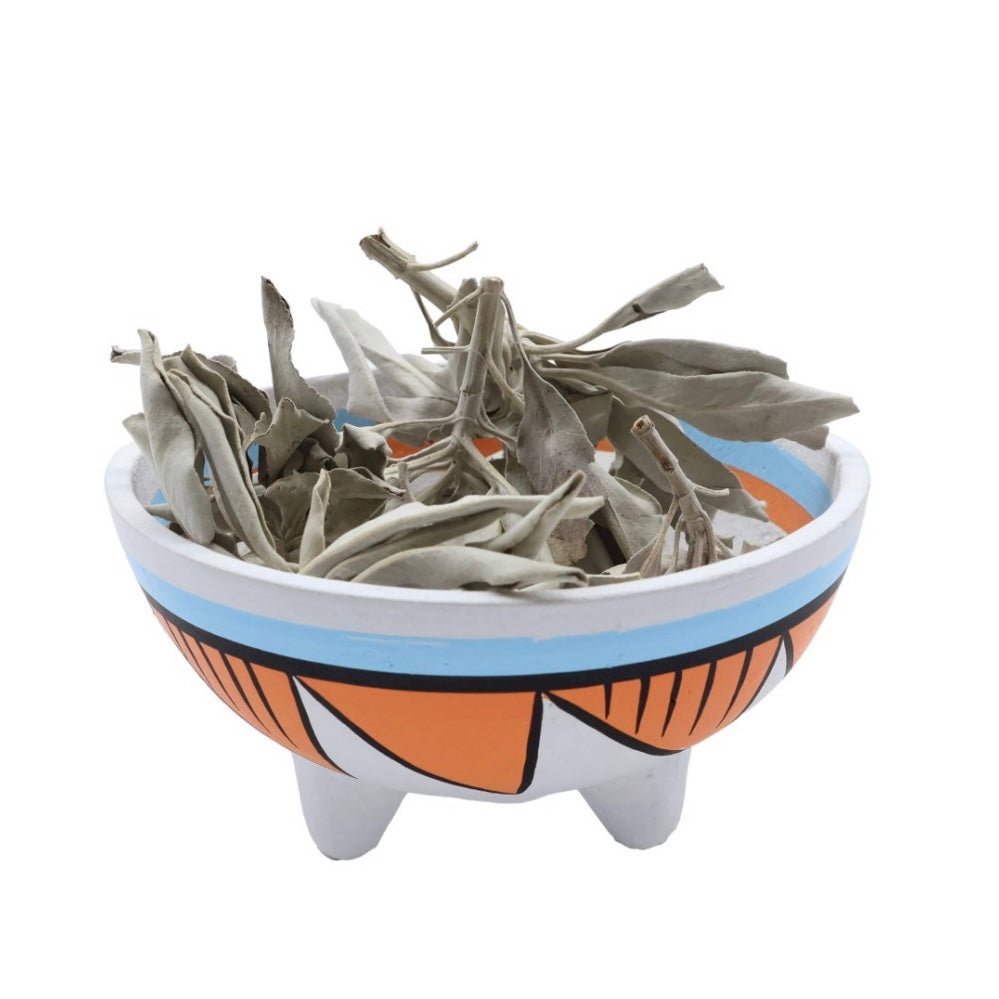 BRUCIAINCENSO SMUDGE, SALVIA BIANCA E PALO SANTO - Ciotola fumigazione - Clorophilla Shop