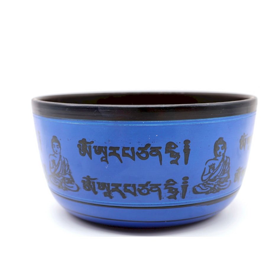 CAMPANA TIBETANA BUDDHA BLU IN ALLUMINIO - 850g - Clorophilla Shop