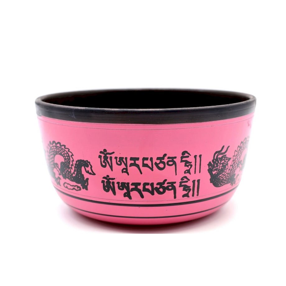 CAMPANA TIBETANA DRAGON PINK IN ALLUMINIO - 850g - Clorophilla Shop