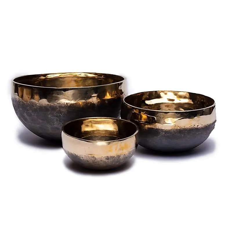 Campana Tibetana Ishana Nero/Oro 16cm 725-825g - Clorophilla Shop