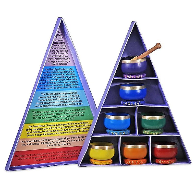 Campane tibetane chakra - Confezione regalo 7 campane - Clorophilla Shop