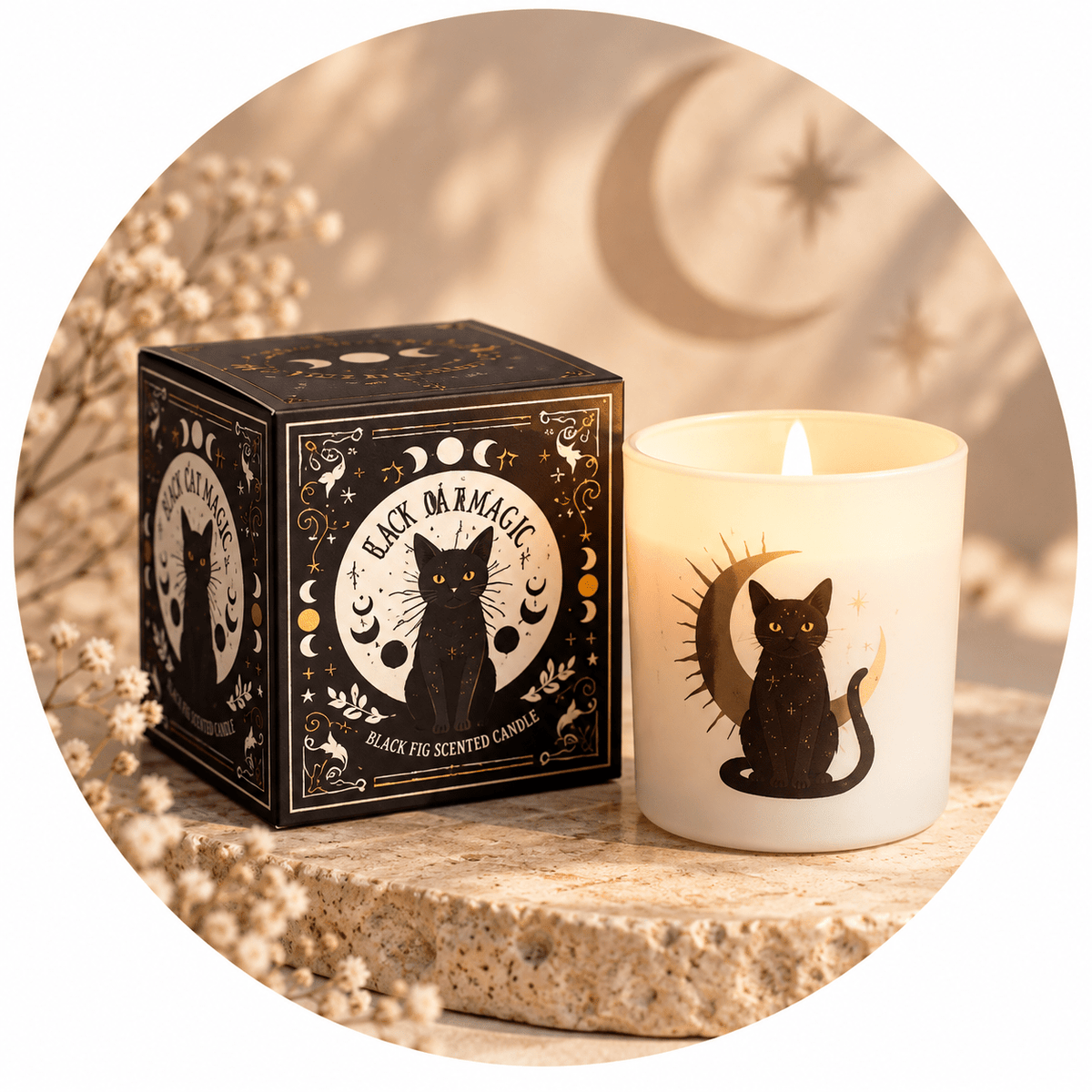 CANDELA CAT BLACK MAGIC - Fico nero - Clorophilla Shop