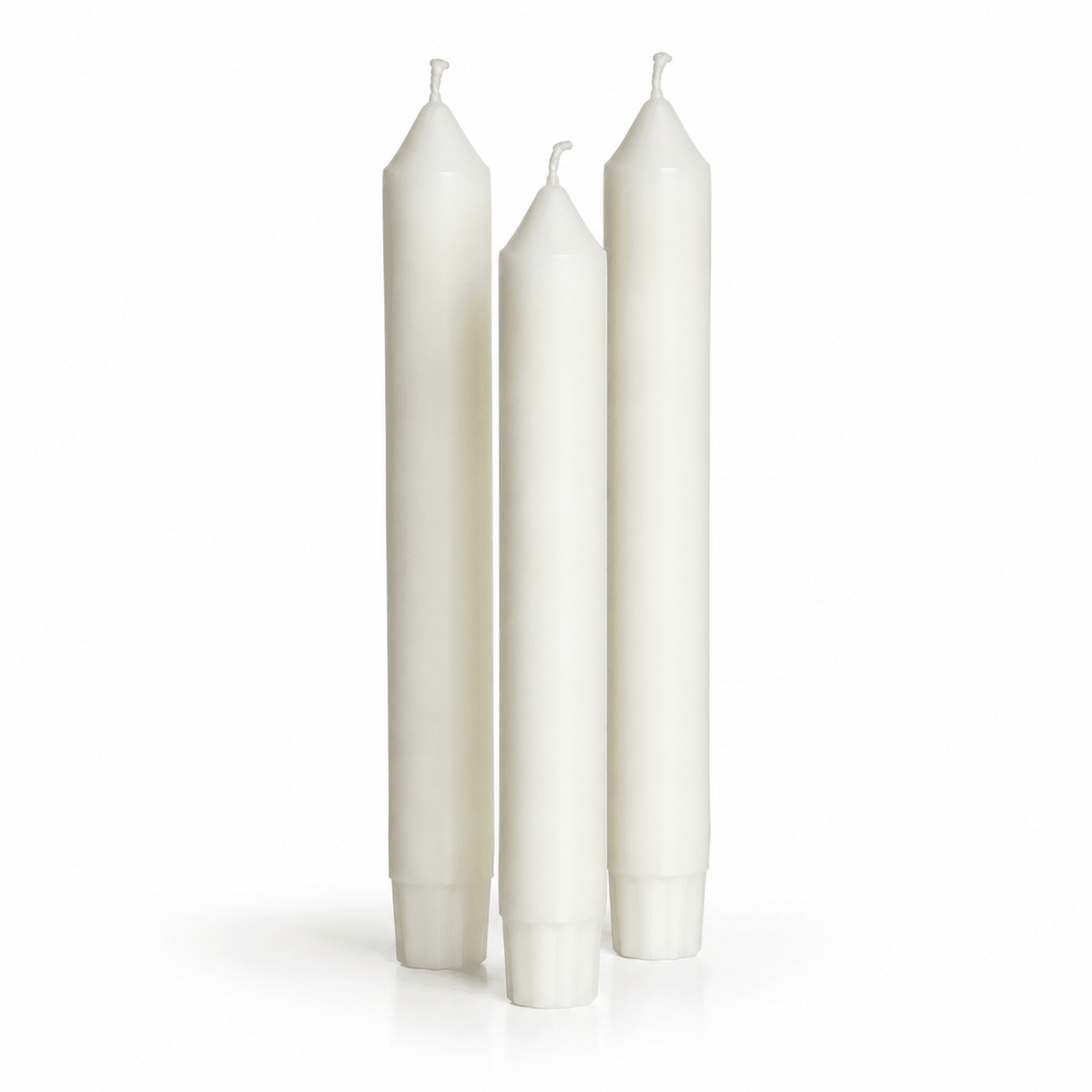 CANDELA DA TAVOLO IN STEARINA BIANCO SPORCO - Senza profumo - Clorophilla Shop