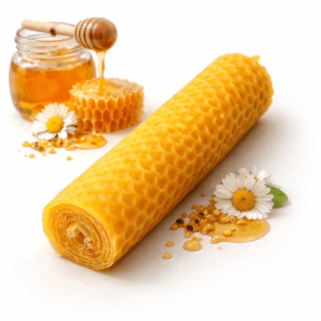 CANDELA IN CERA D'API NATURALE - Ideale per ambienti e rituali - Clorophilla Shop