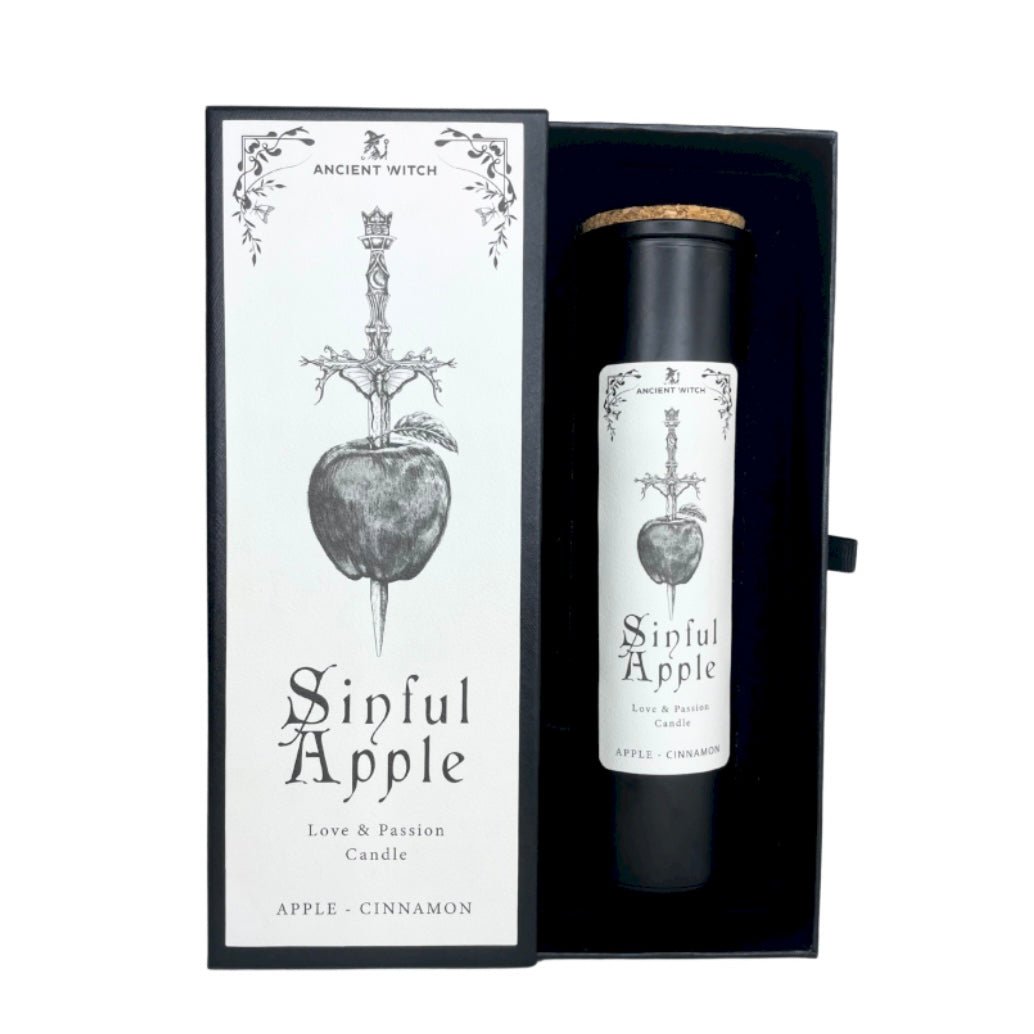 CANDELA PURIFICANTE DELLA STREGA ANTICA - Mela proibita - Clorophilla Shop