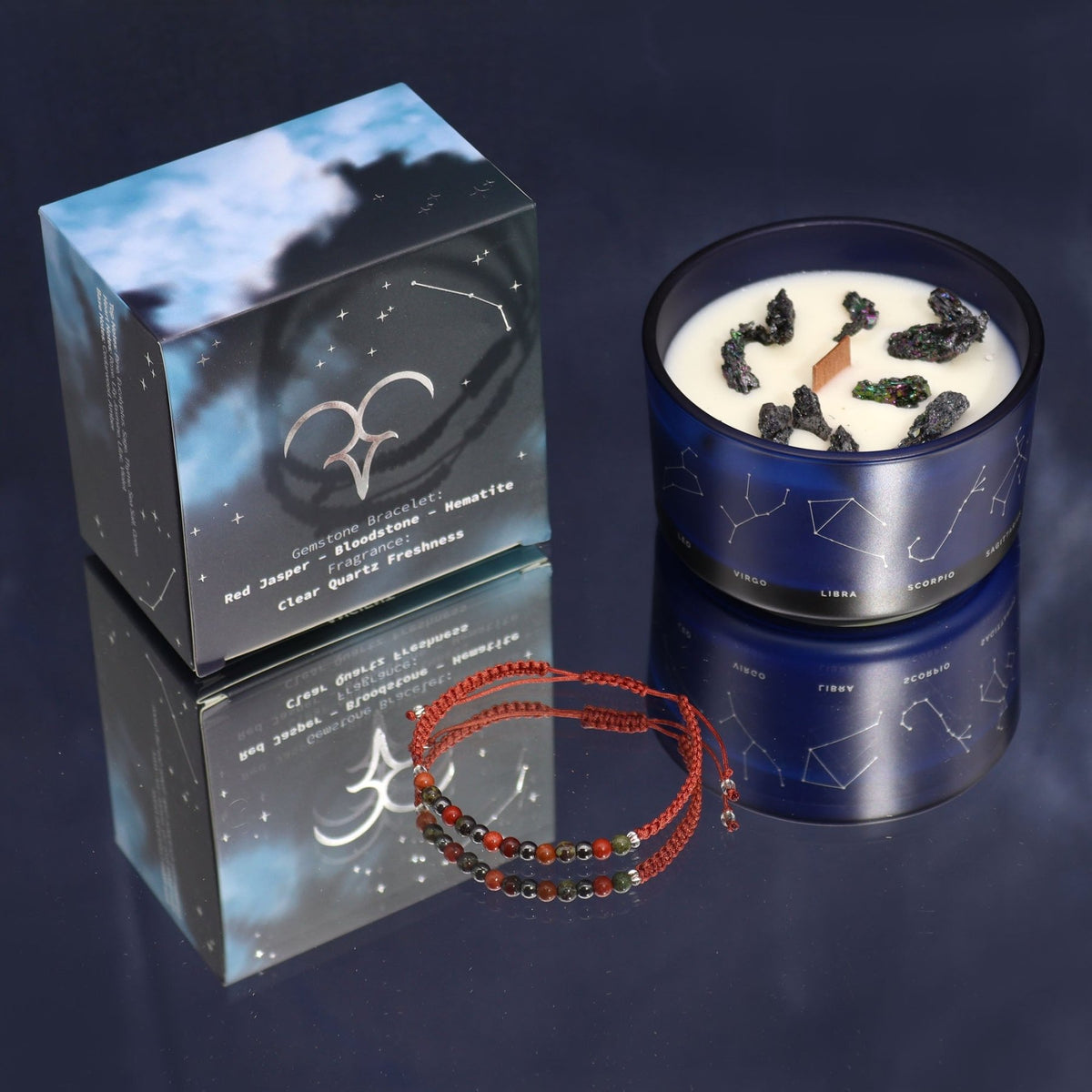 CANDELA ZODIACO CON BRACCIALE - Ariete - Clorophilla Shop