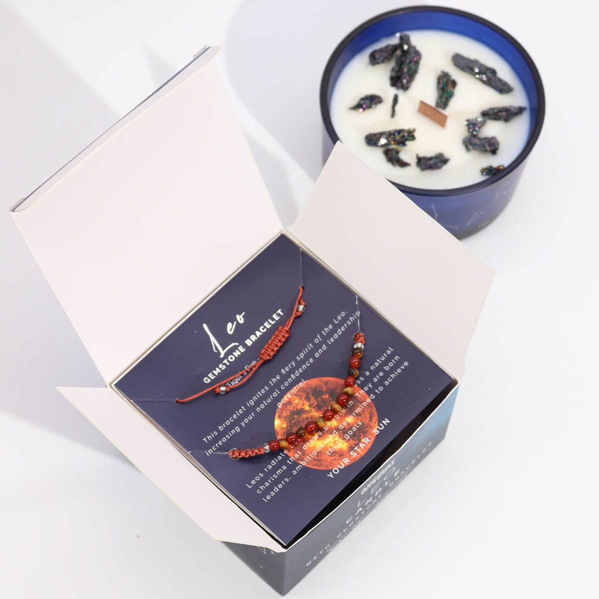 CANDELA ZODIACO CON BRACCIALE - Leone - Clorophilla Shop