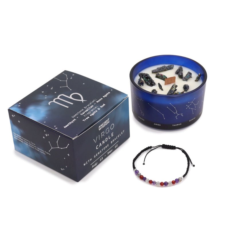 CANDELA ZODIACO CON BRACCIALE - Vergine - Clorophilla Shop