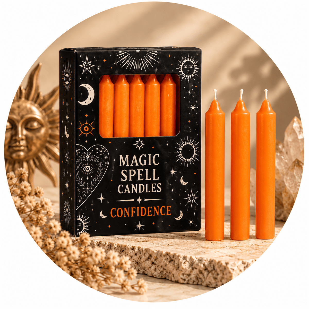 CANDELE MAGIC SPELL CONFIDENCE - Fiducia in sé stessi - Clorophilla Shop
