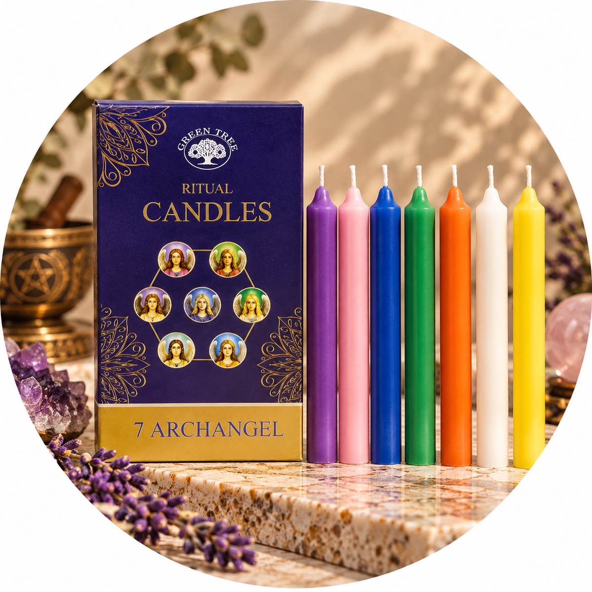 CANDELE RITUALI - 7 Arcangeli - Clorophilla Shop