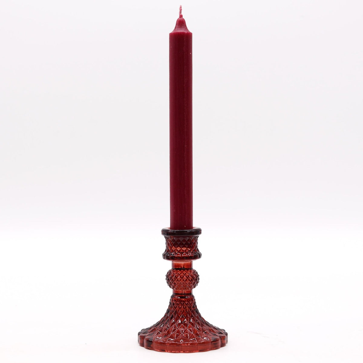 CANDELIERE VINTAGE IN VETRO - Rosso - Clorophilla Shop