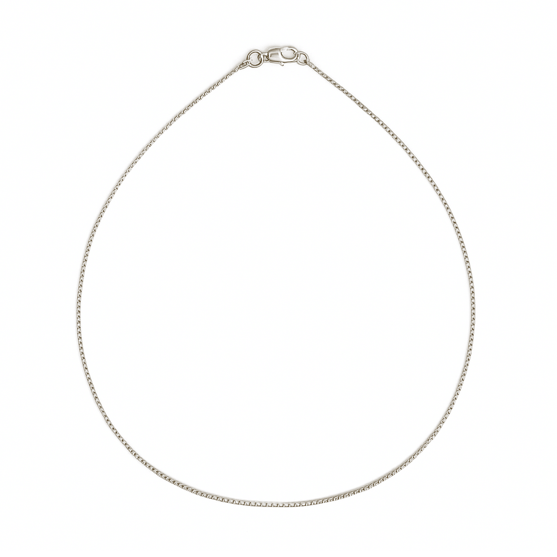 Catenella in acciaio inossidabile per collane con chiusura a moschettone - 55cm - Clorophilla Shop