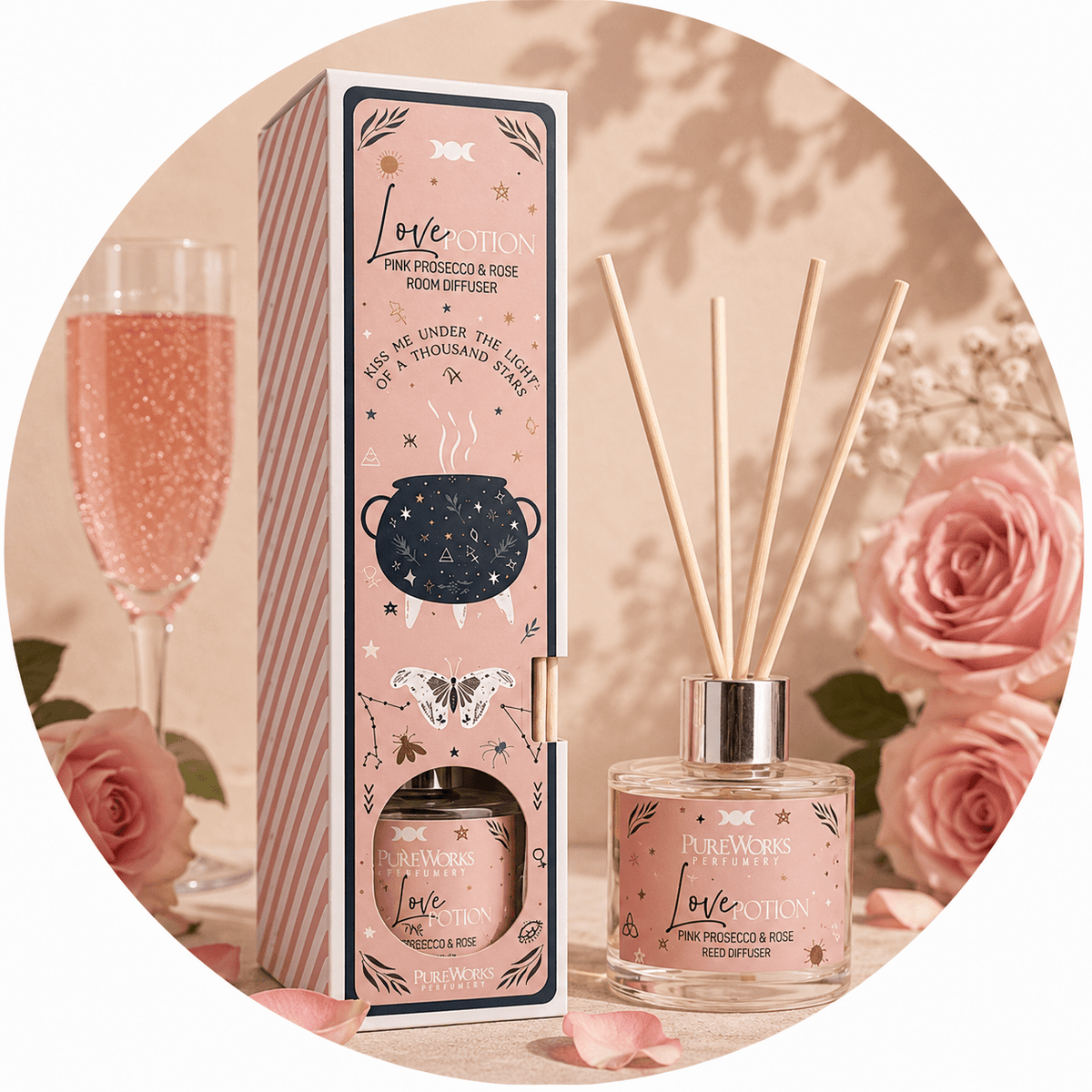 CELESTIAL MAGIC DIFFUSORE AMBIENTE CON BASTONCINI - Pozione d'amore - Clorophilla Shop