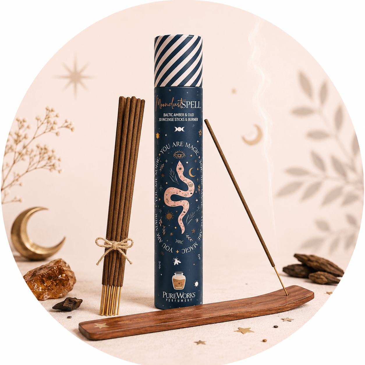 CELESTIAL MAGIC INCENSO INCANTESIMO POLVERE DI LUNA - Bruciaincenso incluso - Clorophilla Shop