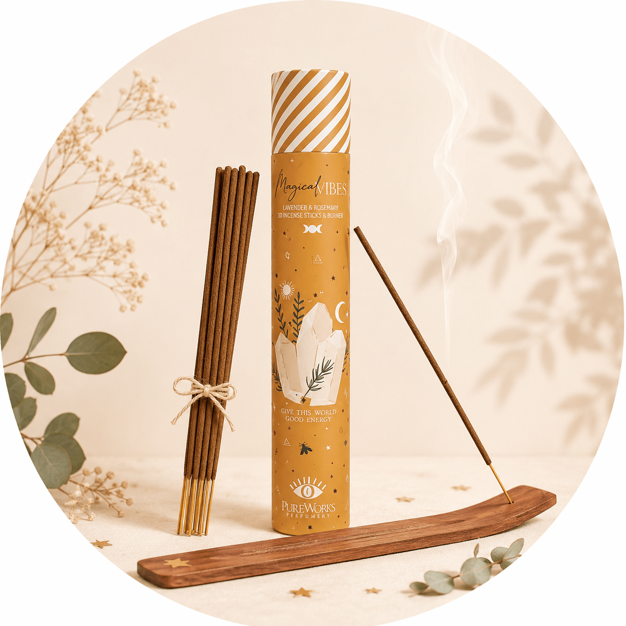 CELESTIAL MAGIC INCENSO VIBRAZIONI MAGICHE - Bruciaincenso incluso - Clorophilla Shop