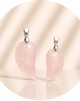 CIONDOLO ALA IN QUARZO ROSA - Amore e armonia - Clorophilla Shop