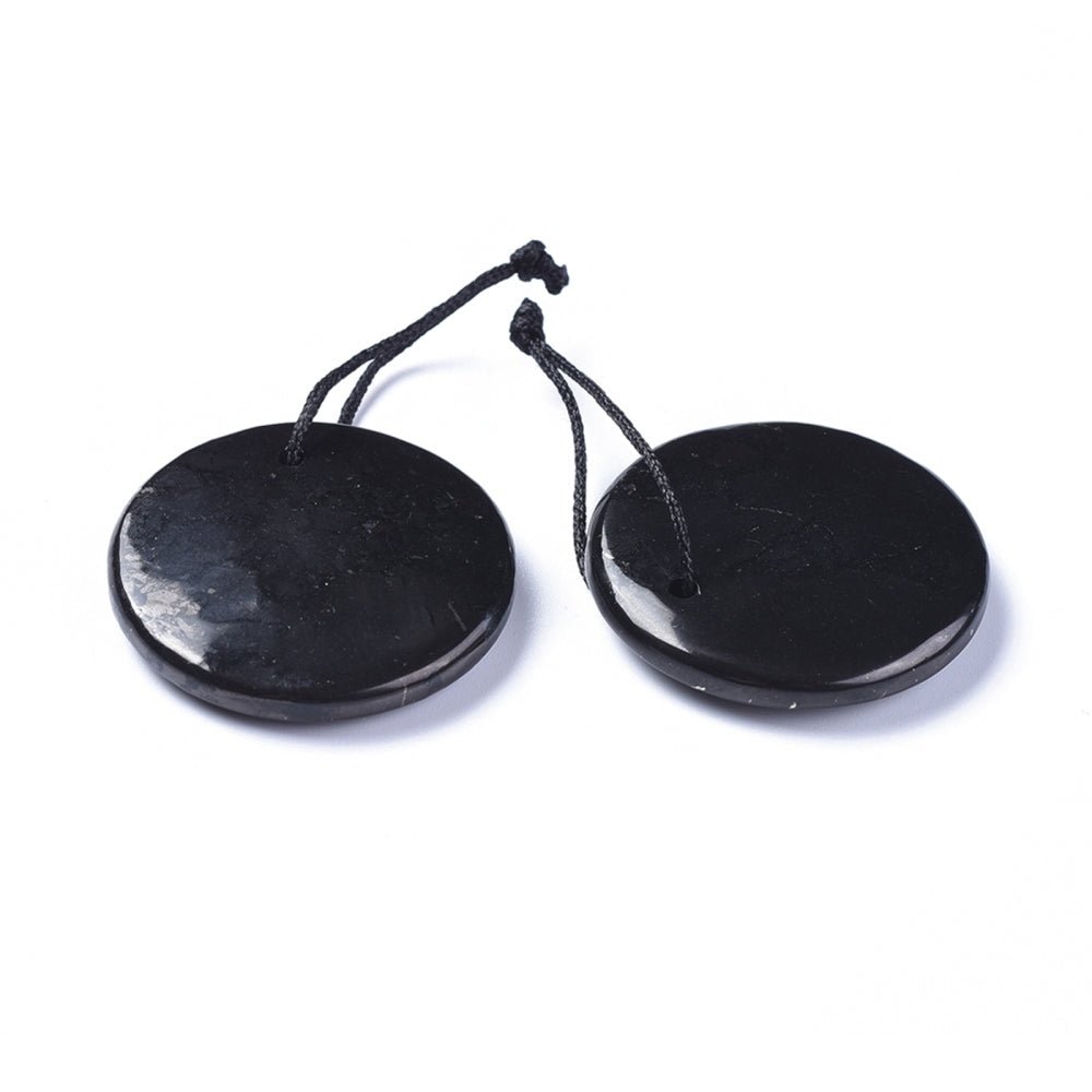 CIONDOLO CERCHIO IN SHUNGITE - Protezione, radicamento e purificazione - Clorophilla Shop
