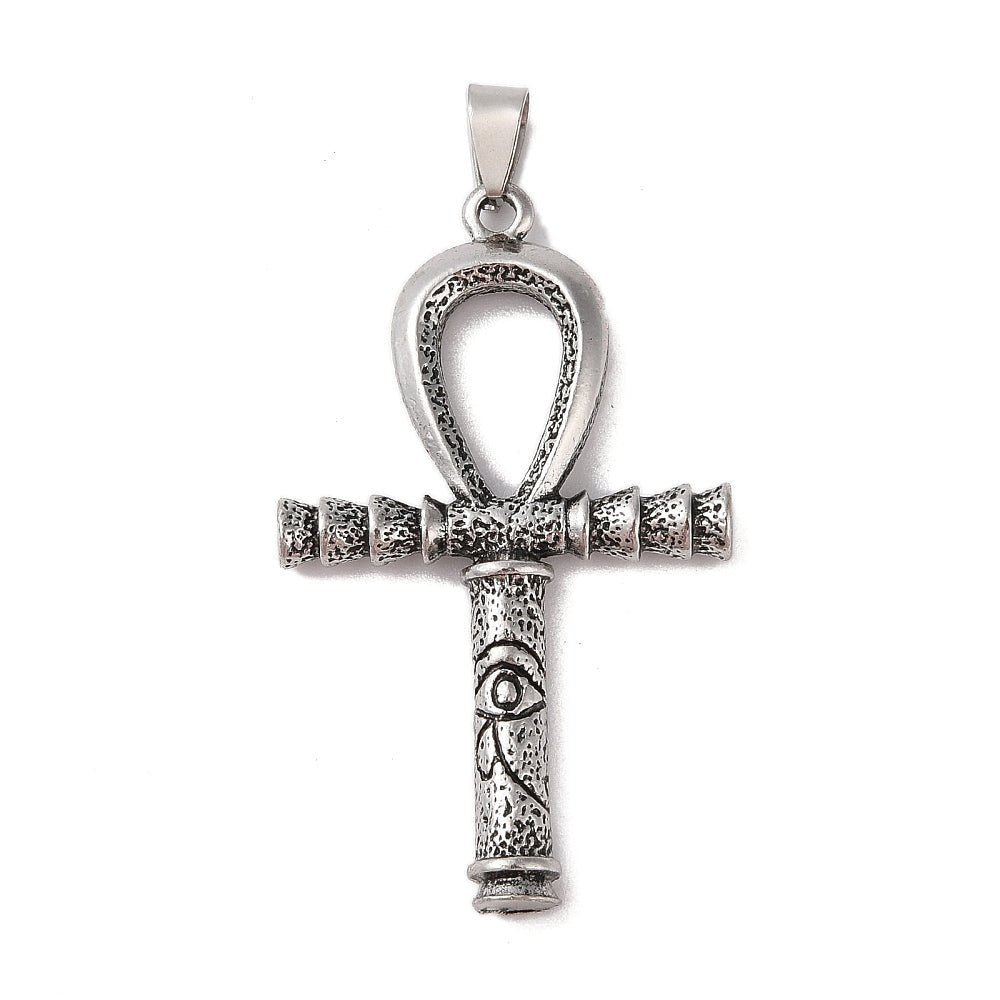 CIONDOLO CROCE ANKH OCCHIO DI HORUS - Protezione e buon auspicio - Clorophilla Shop