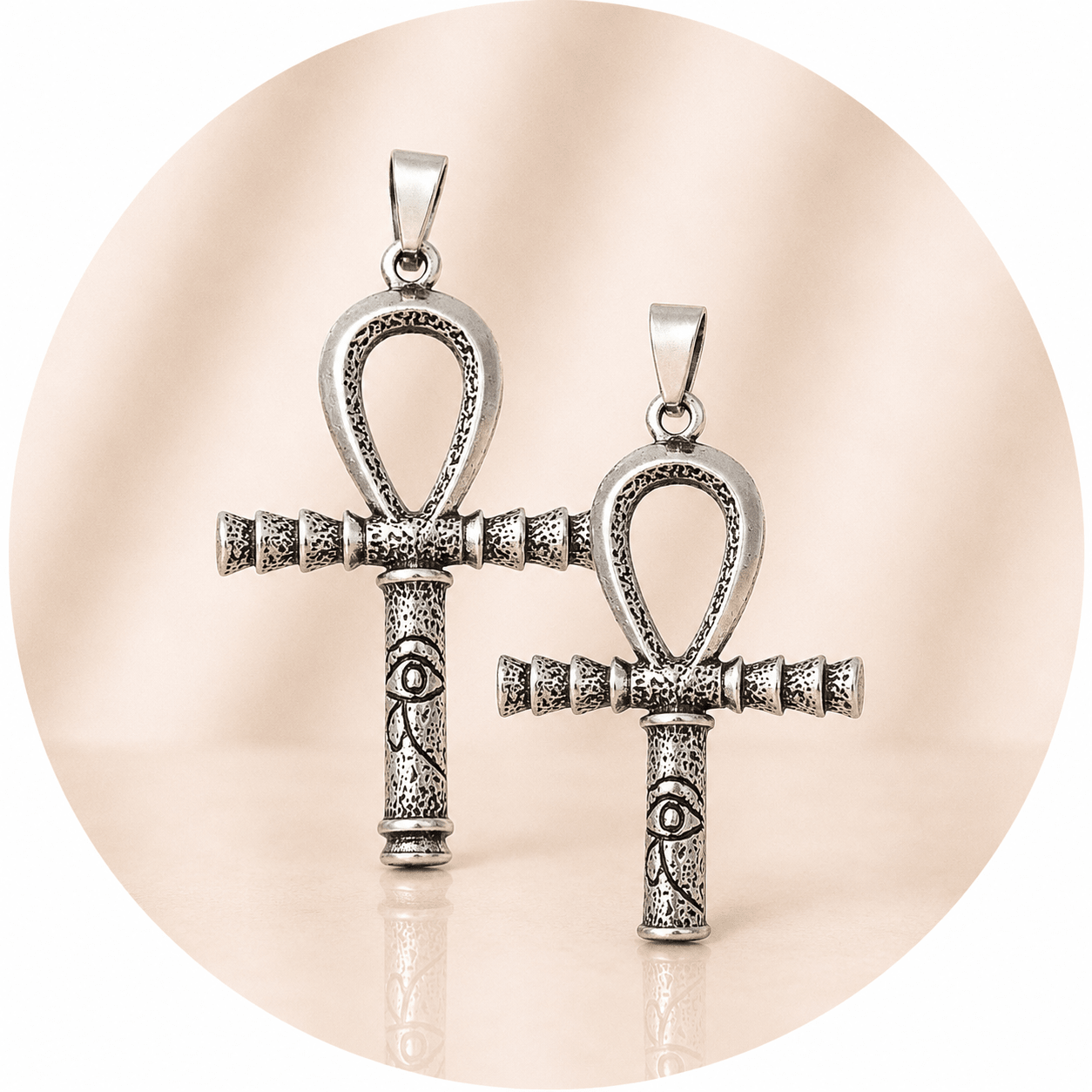 CIONDOLO CROCE ANKH OCCHIO DI HORUS - Protezione e buon auspicio - Clorophilla Shop