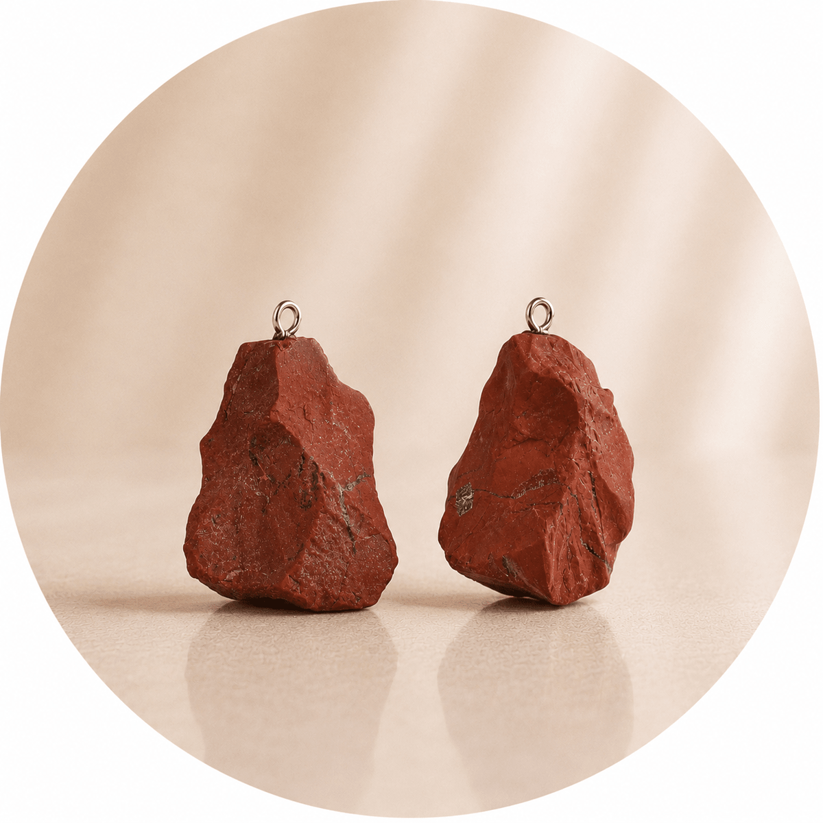 CIONDOLO DIASPRO ROSSO GREZZO - Forza, coraggio e radicamento - Clorophilla Shop