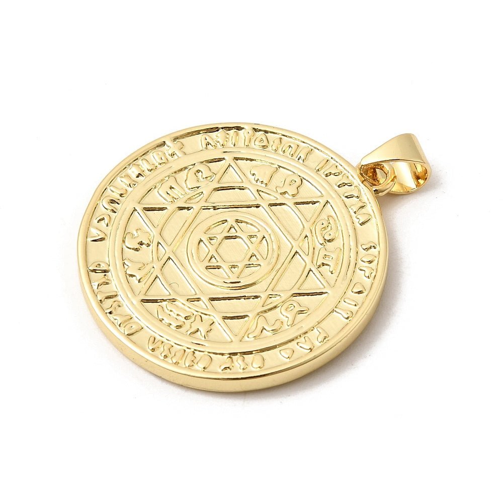 CIONDOLO ESAGRAMMA DI SALOMONE PLACCATO ORO 18k – Amuleto Protettivo - Clorophilla Shop