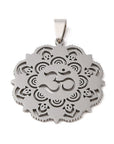 CIONDOLO FIORE OHM IN ACCIAIO INOX - Energia universale - Clorophilla Shop
