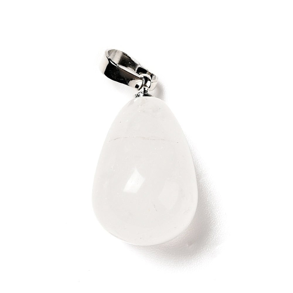 CIONDOLO GOCCIA IN CRISTALLO DI ROCCA (QUARZO IALINO) - Amplificatore energetico - Clorophilla Shop