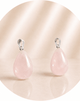 CIONDOLO GOCCIA IN QUARZO ROSA - Amore e armonia - Clorophilla Shop