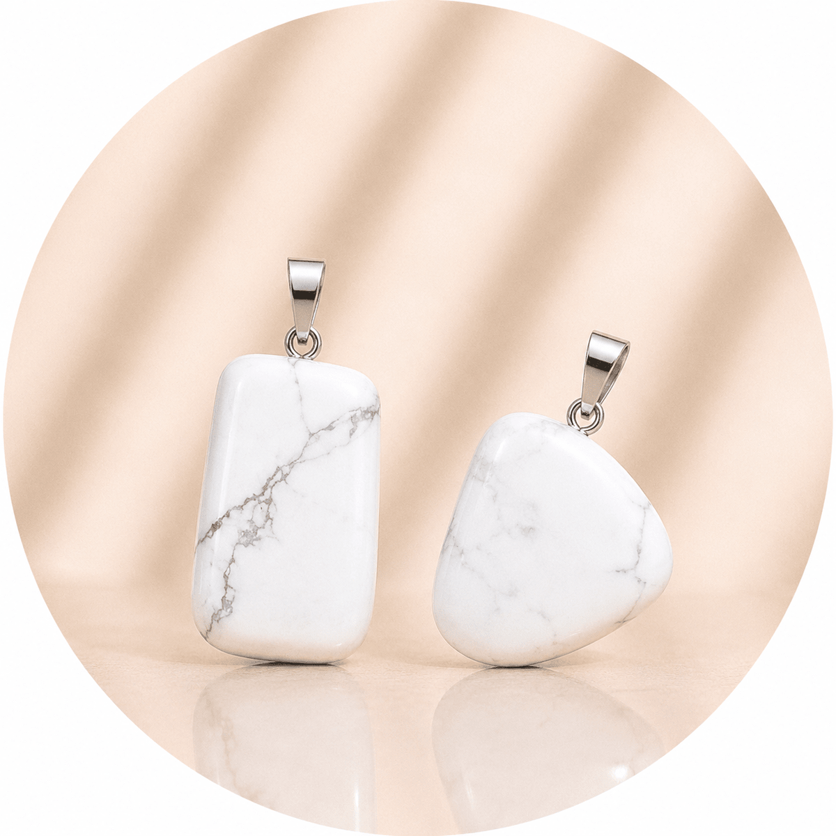 CIONDOLO IN HOWLITE BURATTATA - Calma, pazienza e rilassamento - Clorophilla Shop