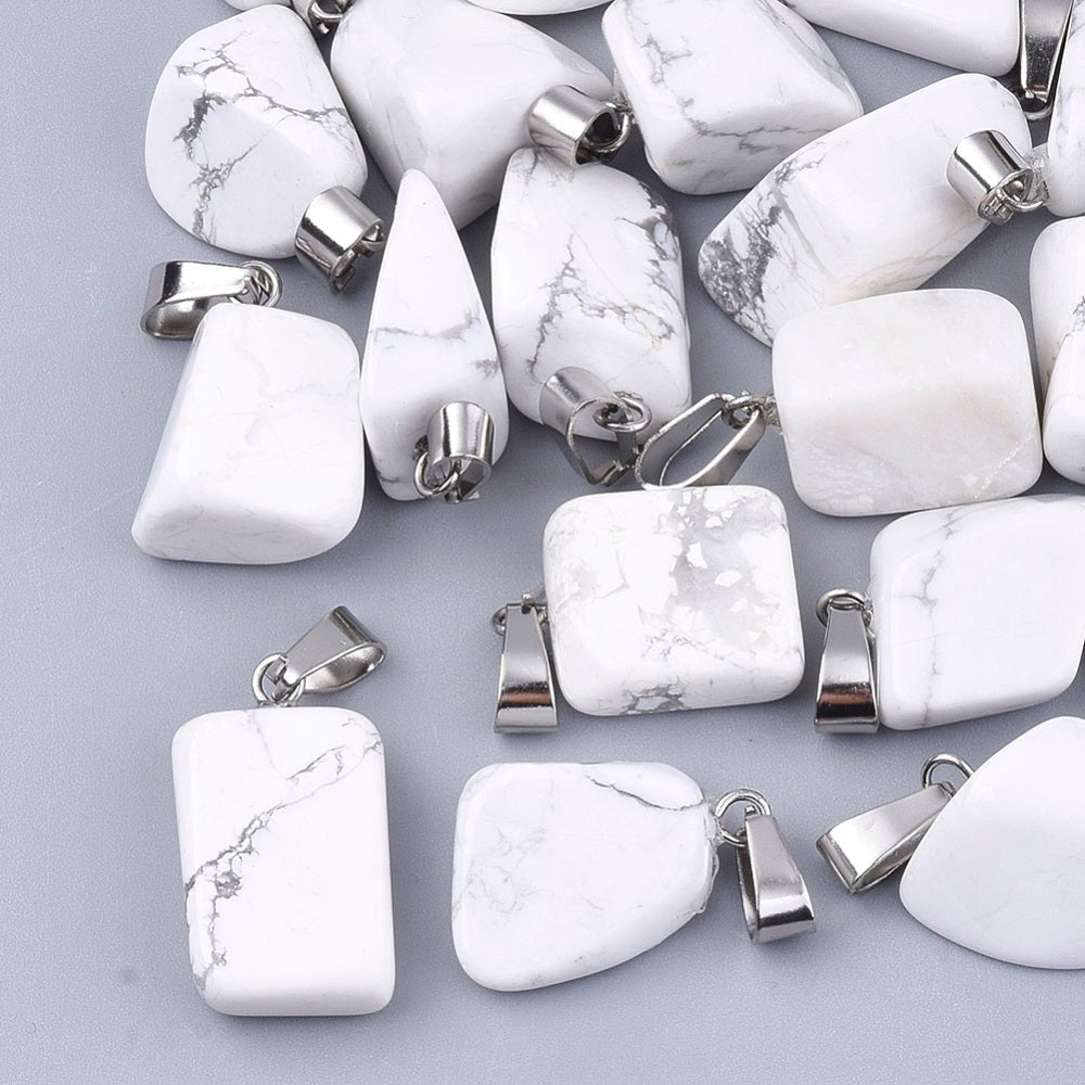 CIONDOLO IN HOWLITE BURATTATA - Calma, pazienza e rilassamento - Clorophilla Shop