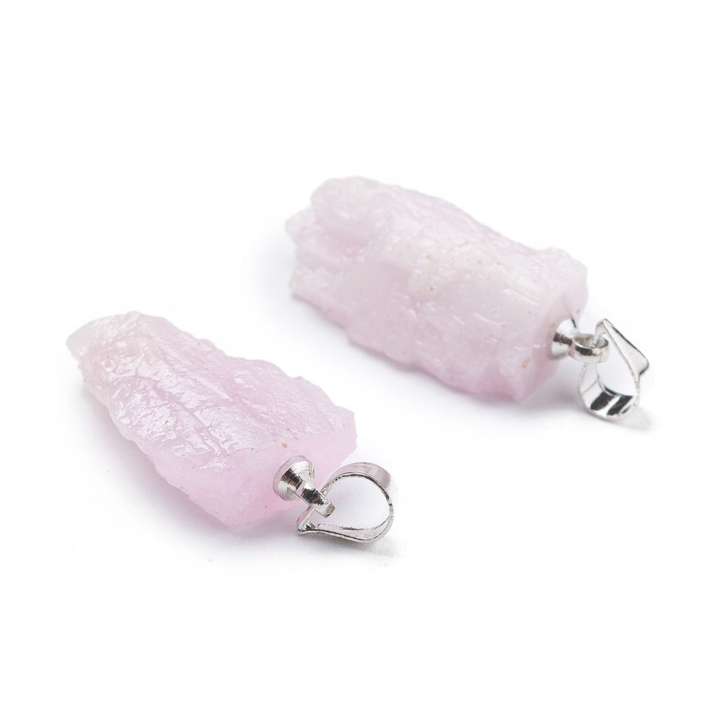 CIONDOLO IN KUNZITE GREZZA - Amore e guarigione emotiva - Clorophilla Shop