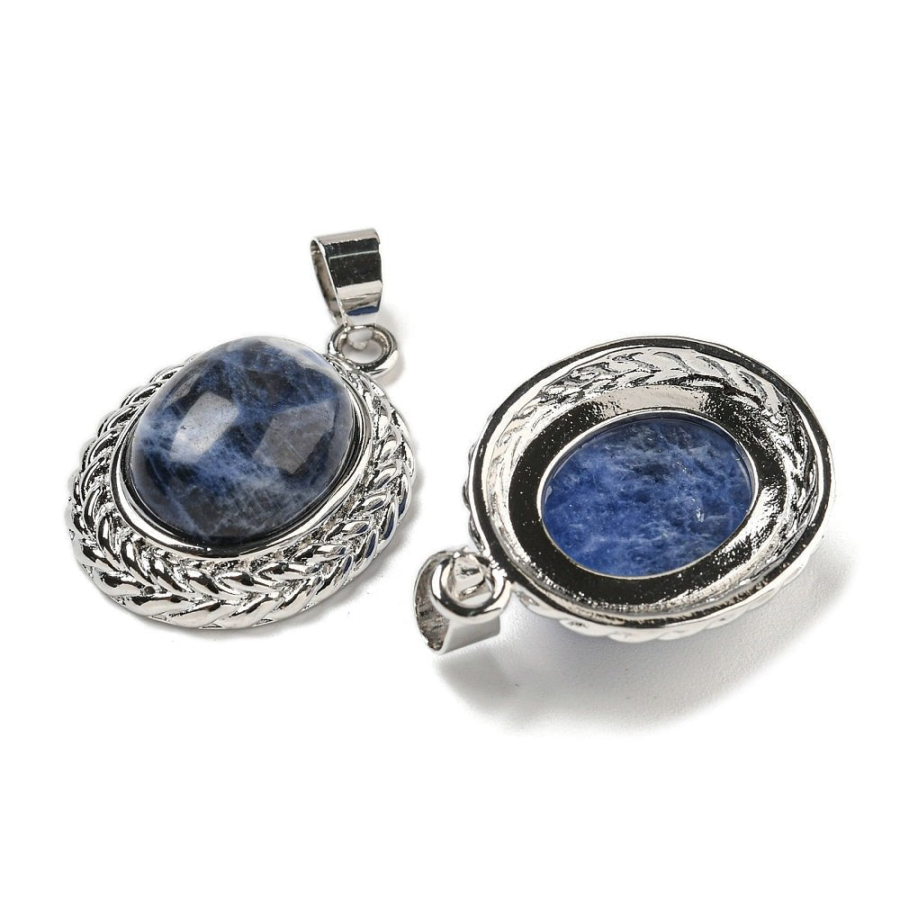 CIONDOLO INTRECCIO IN SODALITE - Calma mentale, chiarezza e comunicazione - Clorophilla Shop