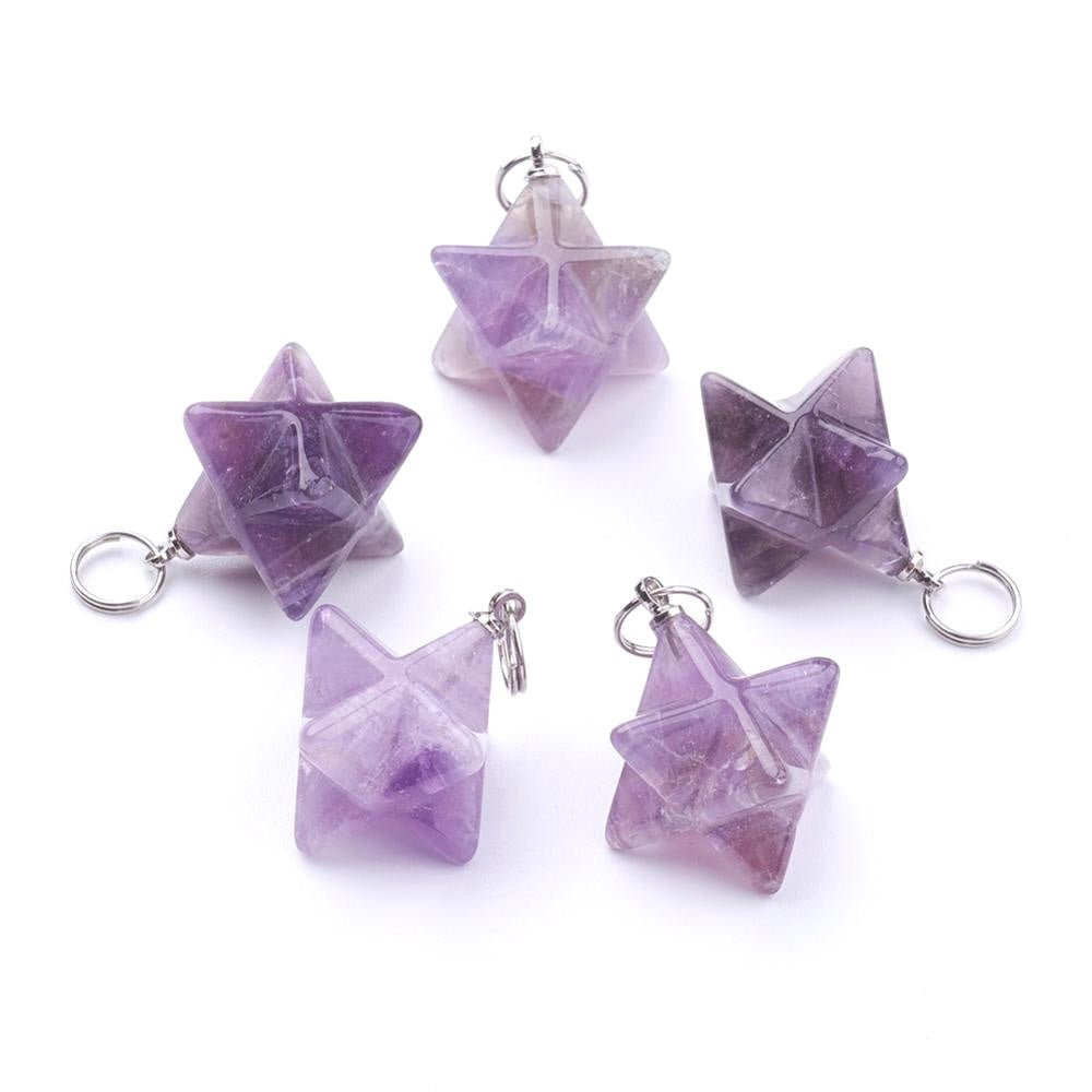 CIONDOLO MERKABA IN AMETISTA - Calma e rilassamento - Clorophilla Shop