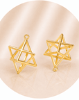 CIONDOLO MERKABA IN OTTONE DORATO - Protezione, consapevolezza e crescita interiore - Clorophilla Shop