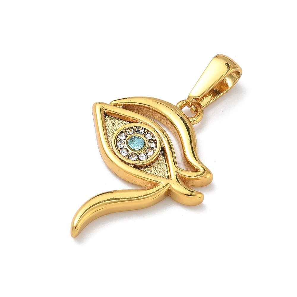 CIONDOLO OCCHIO DI HORUS CON STRASS - Protezione, intuizione e vigilanza - Clorophilla Shop