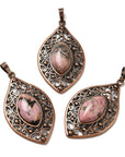 CIONDOLO OCCHIO IN RODONITE - Amore verso se stessi, equilibrio emotivo e perdono - Clorophilla Shop