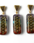 CIONDOLO ORGONICO 7 CHAKRA FIORE DELLA VITA - Armonizzazione dei centri energetici del corpo - Clorophilla Shop