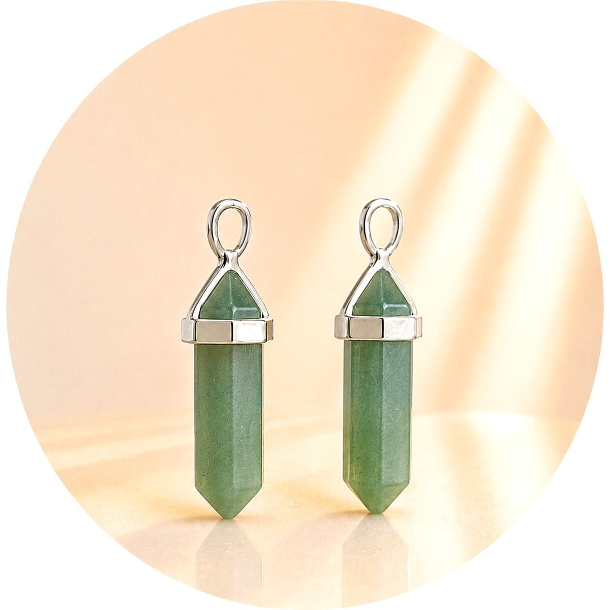 CIONDOLO PRISMA IN AVVENTURINA VERDE - Fortuna, equilibrio e benessere - Clorophilla Shop