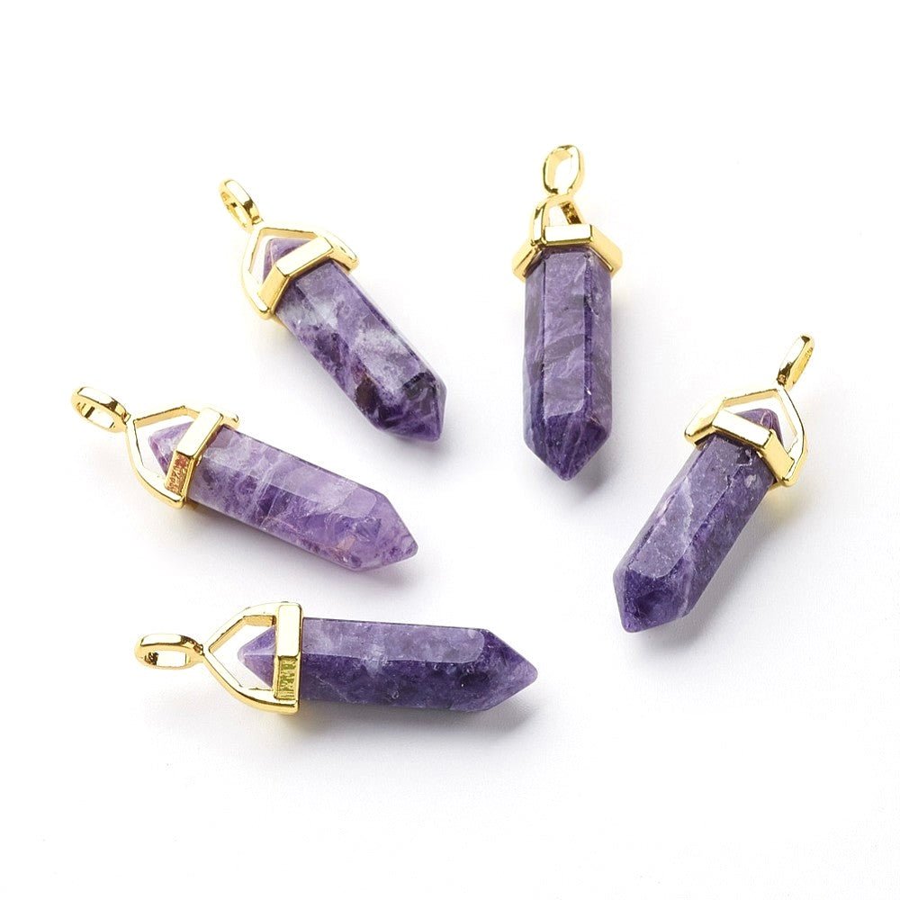 CIONDOLO PRISMA IN CHAROITE - Trasformazione, forza interiore e crescita personale - Clorophilla Shop