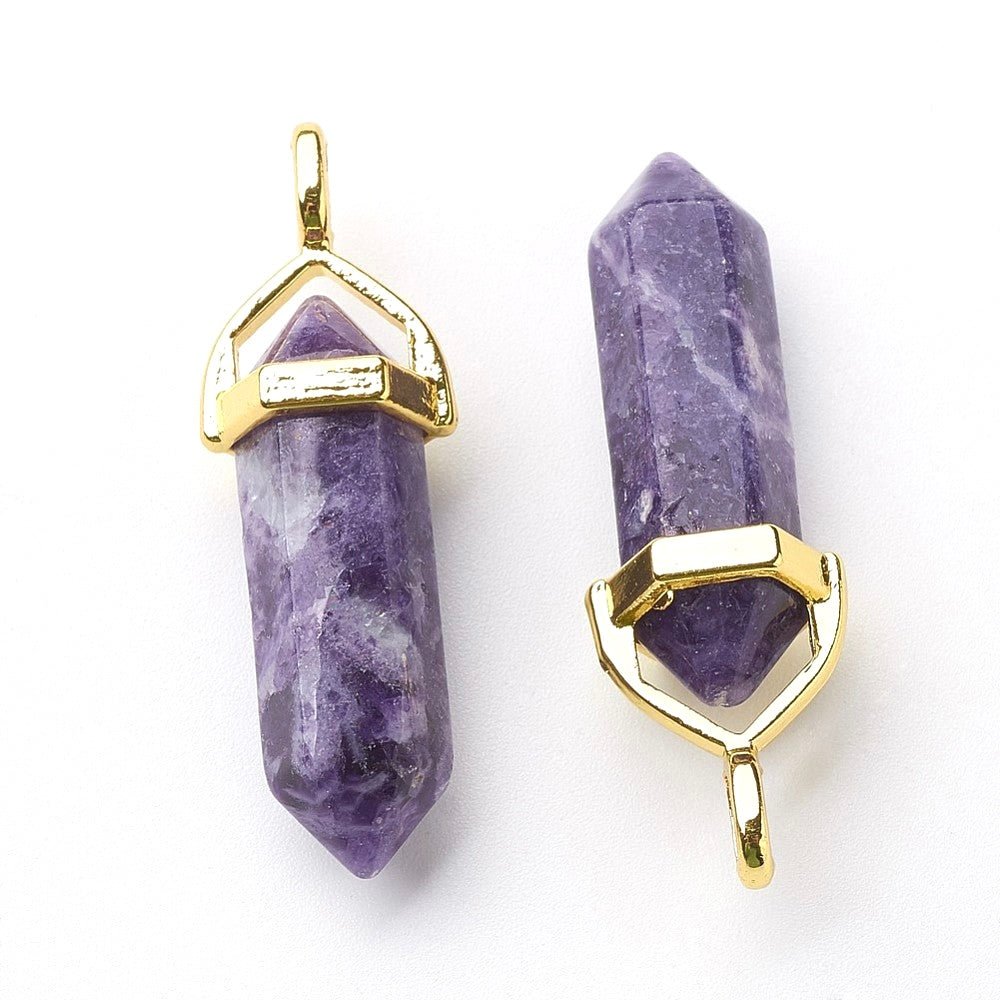 CIONDOLO PRISMA IN CHAROITE - Trasformazione, forza interiore e crescita personale - Clorophilla Shop