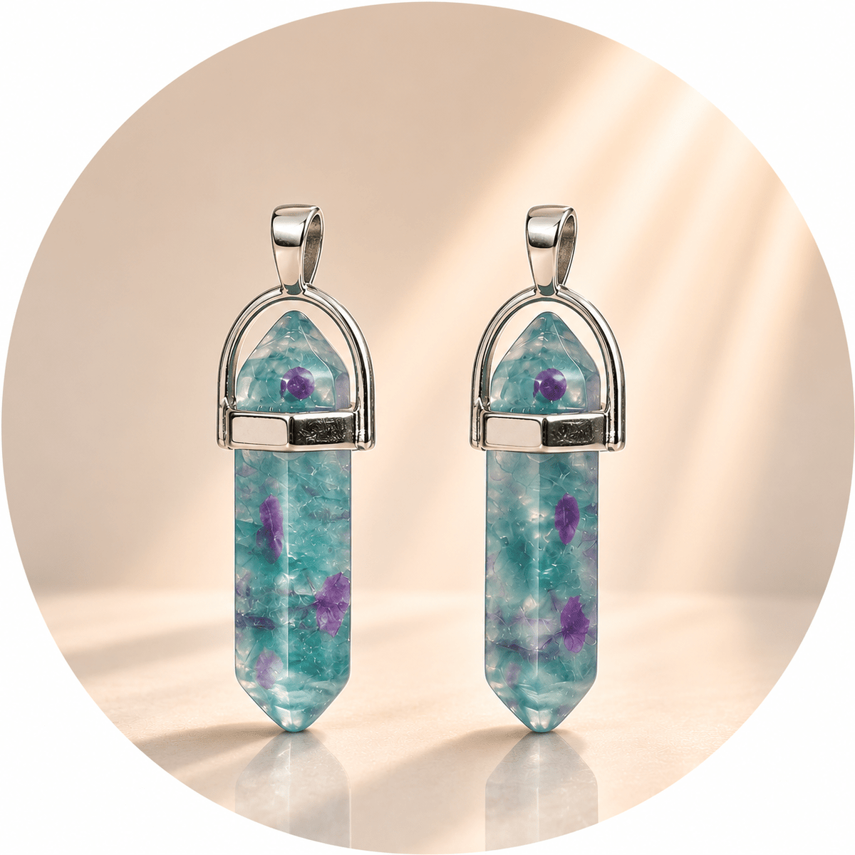CIONDOLO PRISMA IN FLUORITE - Chiarezza mentale, concentrazione e crescita personale - Clorophilla Shop