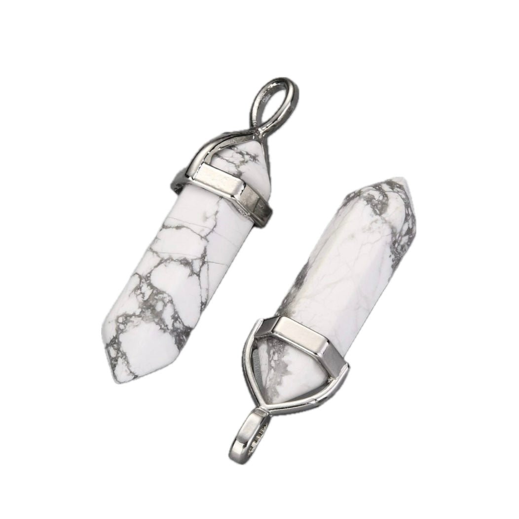 CIONDOLO PRISMA IN HOWLITE - Calma, pazienza e rilassamento - Clorophilla Shop