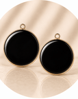 CIONDOLO SPECCHIO DELLA STREGA IN OSSIDIANA NERA CON CORNICE ORO - Introspezione e protezione - Clorophilla Shop