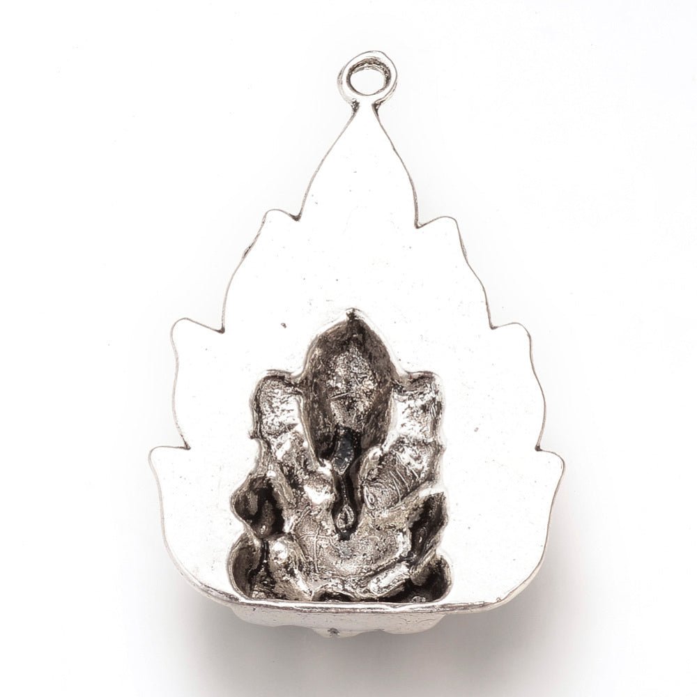 CIONDOLO TIBETANO GANESH ARGENTO ANTICO - Saggezza e prosperità - Clorophilla Shop