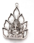 CIONDOLO TIBETANO GANESH ARGENTO ANTICO - Saggezza e prosperità - Clorophilla Shop