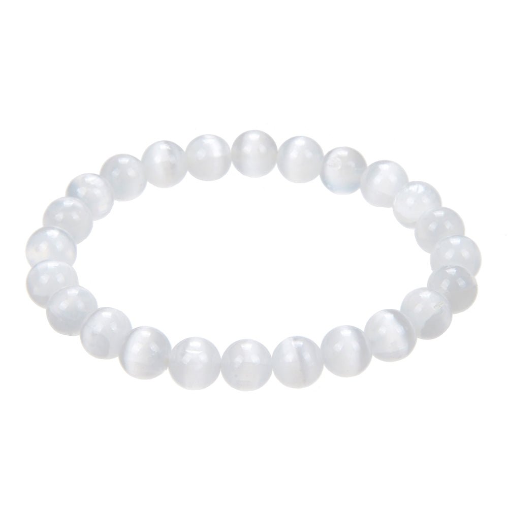 Clorophilla Bracciale elastico in Selenite - PUREZZA E CALMA INTERIORE - Clorophilla Shop