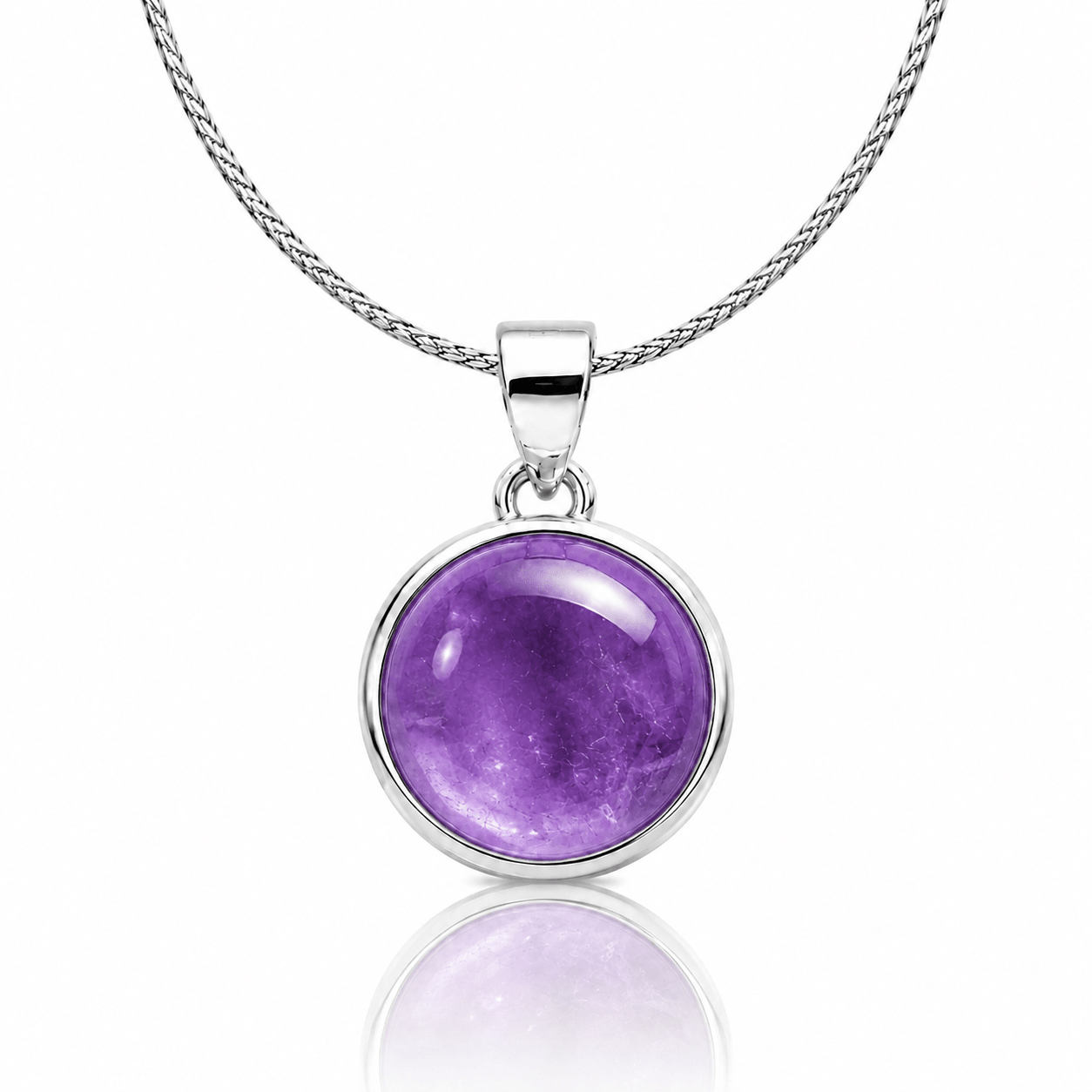 COLLANA CON AMETISTA ARGENTO 925 - Calma e rilassamento - Clorophilla Shop